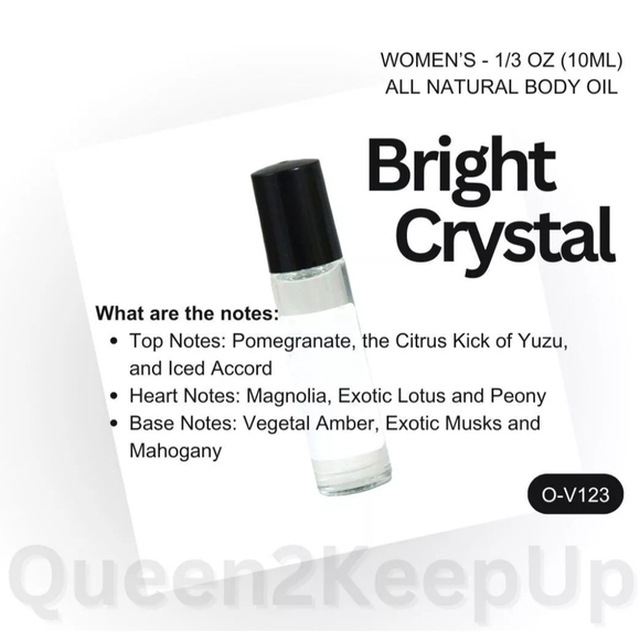 Bright Crystal (W) Inspired Impression All Natural Body Oil 1/3 oz Roll-On - Picture 1 of 5